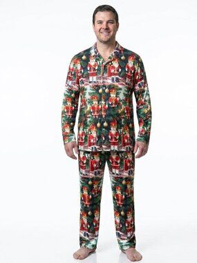 Nutcracker Satin Pajamas PJS Christmas Cozy Loud Unisex 3x Gift NWT Handmade